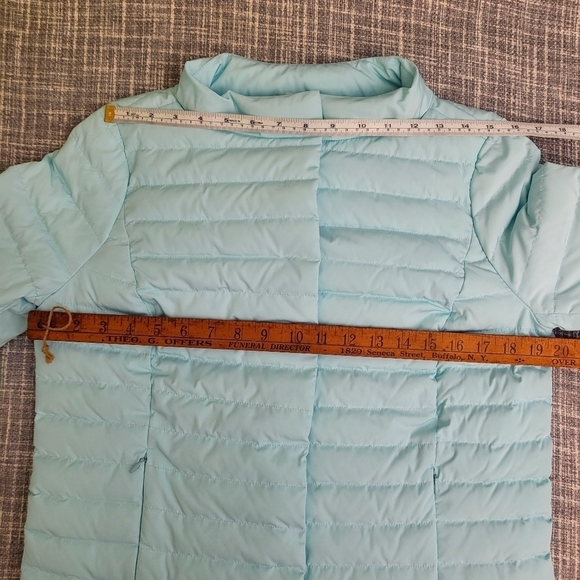 Talbots Quilted Down Puffer Jacket Flattering Sea Green Women's S - Picture 7 of 16
